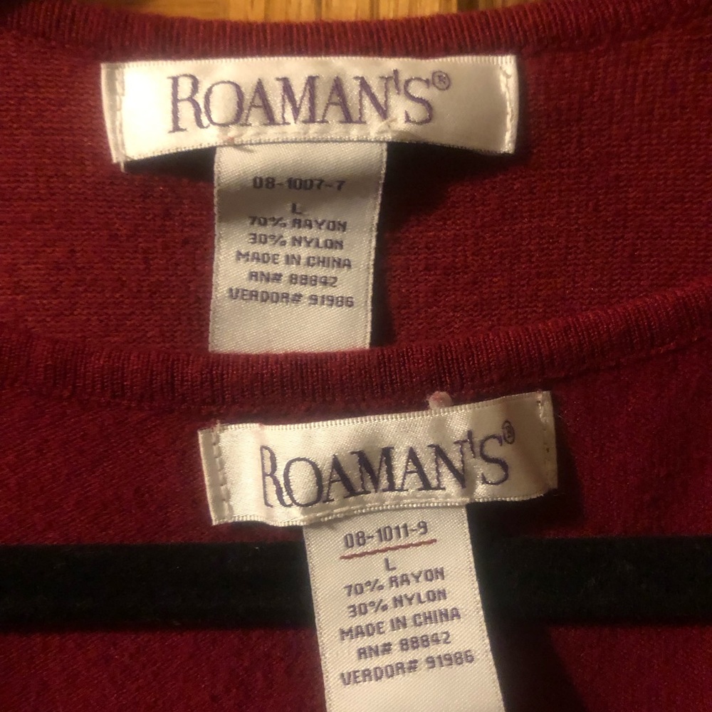 Roaman’s Cardigan/shell sweater set - Picture 3 of 5